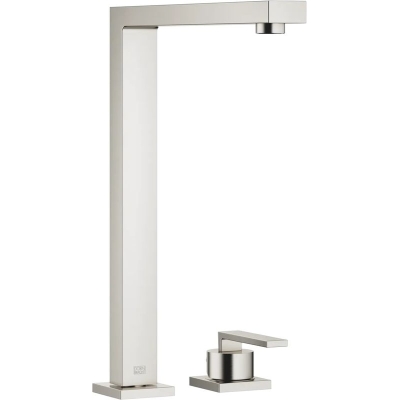 Dornbracht LOT ühe hoovaga segisti, kahe auguga mikser üksikute rosettidega, kõrgsurve, harjatud plaatina, 32815680-06