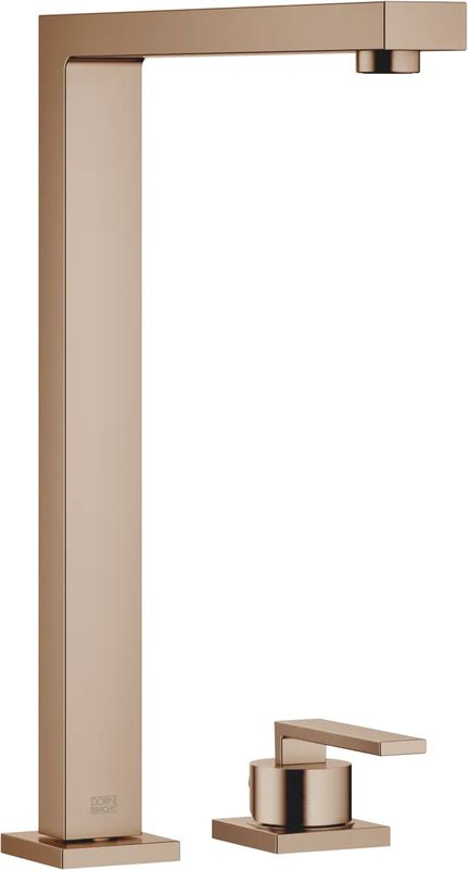 Dornbracht LOT single lever mixer, two-hole mixer with individual rosettes, high pressure, brushed bronze, 32815680-42