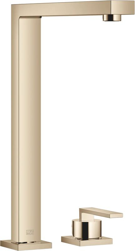 Dornbracht LOT single-lever mixer tap, two-hole mixer with individual rosettes, high pressure, champagne (22kt gold), 32815680-47