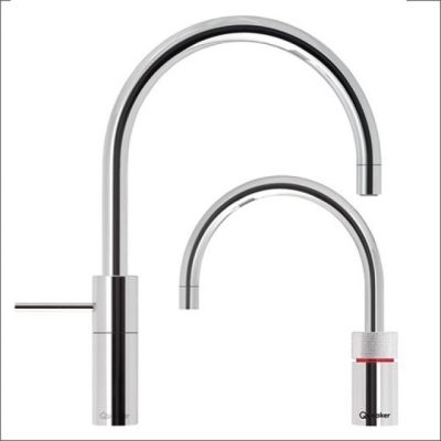 Quooker Nordic Round Twintaps, PRO3-VAQ, läikiv kroom, NMRCHRNSRCHRPRO3, 7-aastane GARANTII