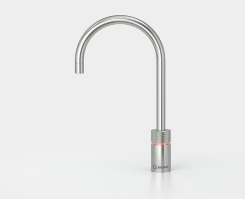 Quooker Nordic Round single tap, COMBI and Cube *incl. FILTER*, solid stainless steel, 7 YEAR WARRANTY, NSRSSTCOMBICUBE2