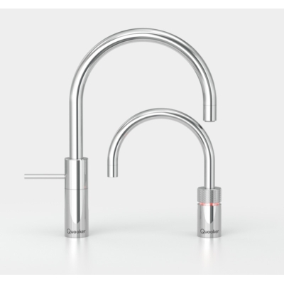 Quooker Nordic Round Twintaps, COMBI+ Plus ja Cube *sh. FILTER*, kroomitud, 7-aastane GARANTII, NMRCHRNSRCHRCOMBI+CUBE+CUBE