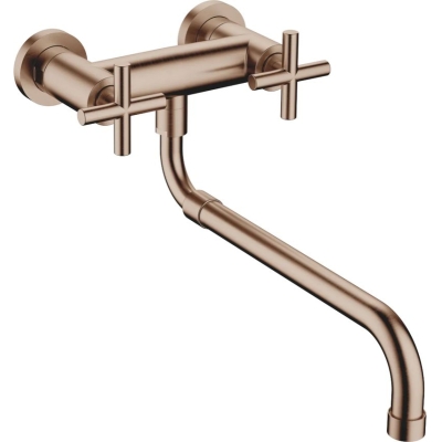 Dornbracht Tara seinasilla liitmik väljatõmmatava tilaga, kõrgsurve, harjatud pronks, 31151892-42