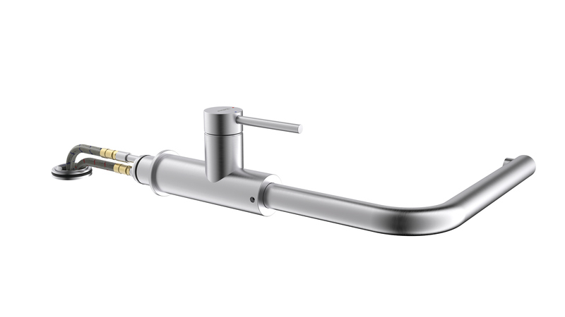 Naber SERVIZIO Namor® 3 window fitting, stainless steel, high pressure, single lever mixer, swiveling, 5025033