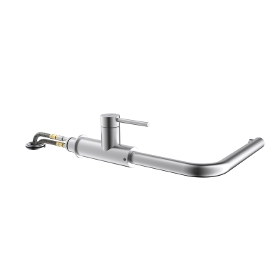 Naber SERVIZIO Namor® 3 aknaluuk, roostevaba teras, kõrgsurve, ühe hoovaga segisti, pööratav, 5025033