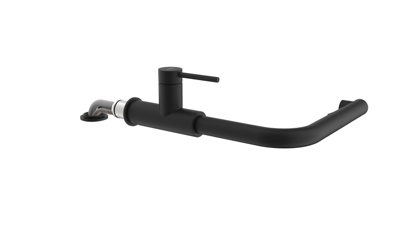 Naber SERVIZIO Namor® 4 window fitting, matt black, high pressure, single lever mixer, swiveling, 5025036