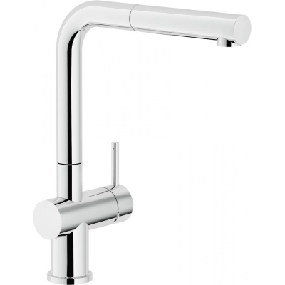 Systemceram KeraDomo SILA, ühe hoovaga segisti tõmbetilaga, madal rõhk, 10004, värviline kroom