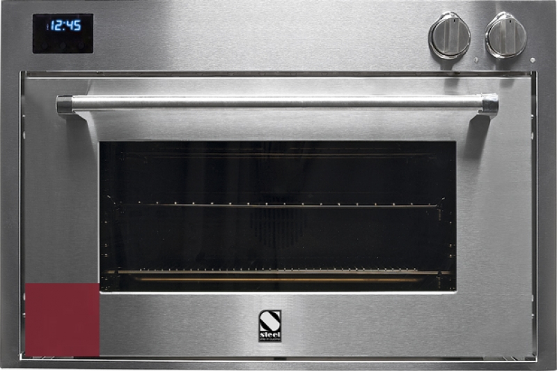 Steel Genesi 90x60, built-in oven, Combisteam, color Bordeaux red, GFE9-SBR, with 5 year guarantee!