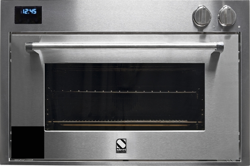 Steel Genesi 90x60, built-in oven, Combisteam, color black, GFE9-SBA, with 5 year guarantee!