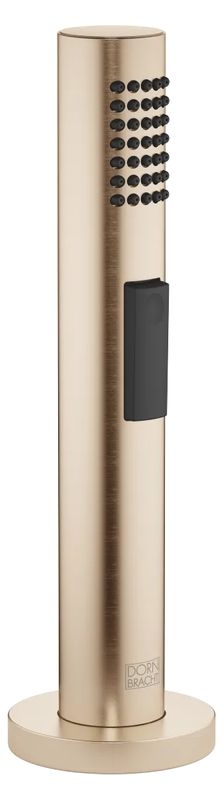 Single piece Dornbracht fitting accessories, flush shower set with round rosette, brushed champagne, 27731970-46