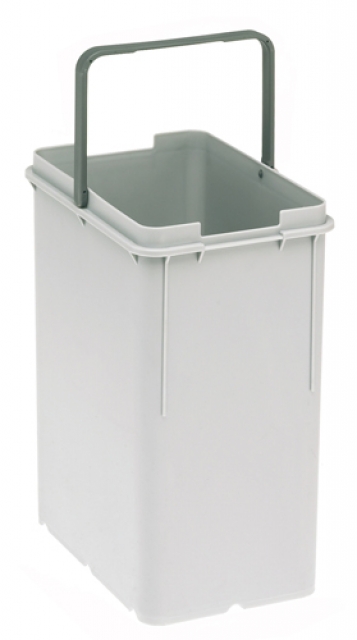 Franke ET waste separation system bucket 8 liters with gray bracket, 220 x 160 x 290 mm, 133.0016.359