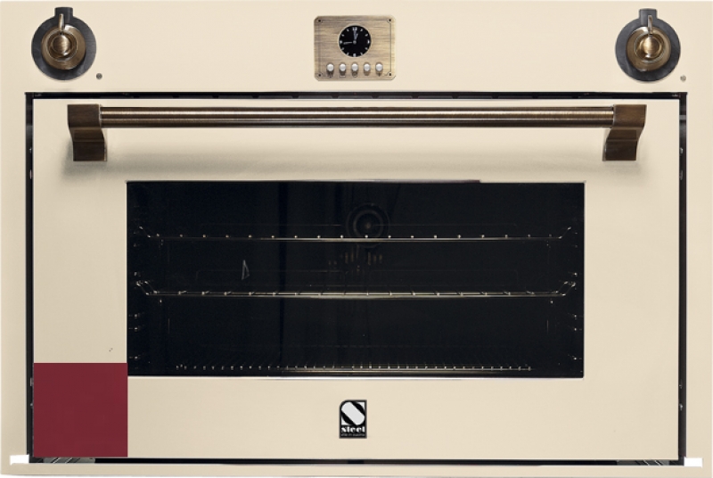 Steel Ascot 90x60, built-in oven, Combisteam, color Bordeaux red, AFE9-SBR, with 5 year guarantee!