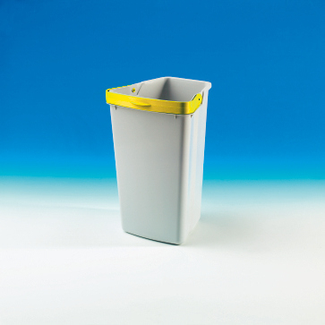 Naber Cabbi® system container, with yellow handle, 9 liters, light gray, 0441