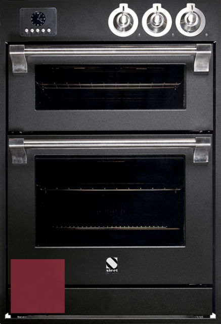 Steel Ascot 60x90, built-in oven, Combisteam, pizza oven, color Bordeaux red, AFFE6-SBR, with 5 year guarantee!