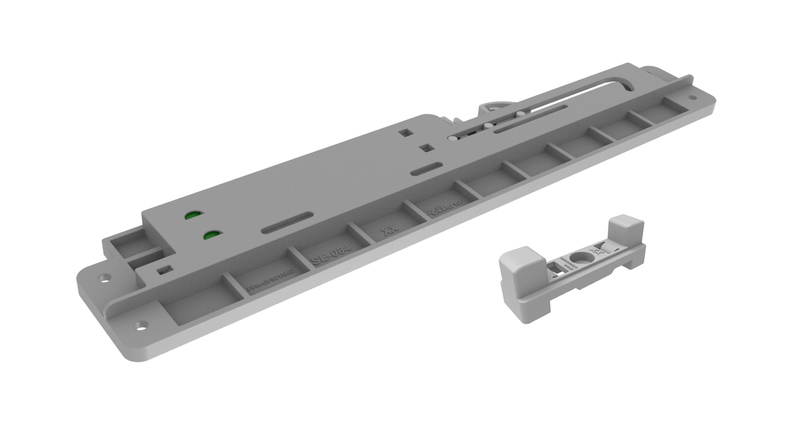 Naberi siiber/isesulguv komplekt, helehall, pöördustele, Müllex Boxx ja Euro Boxx jaoks, 8010301