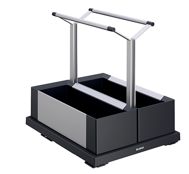 BLANCO Storage Caddy 40, organization system for floor mounting behind swing doors, 527668