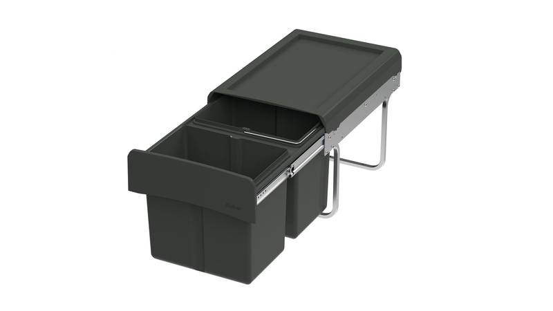 WESCO® Clap 345 K/300-2, anthracite, pull-out technology for revolving doors, full extension, 15 l, 8011451