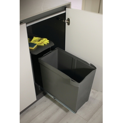 Naber Moderna Single, anthracite, pull-out technology for revolving doors, 30 l, 8011297