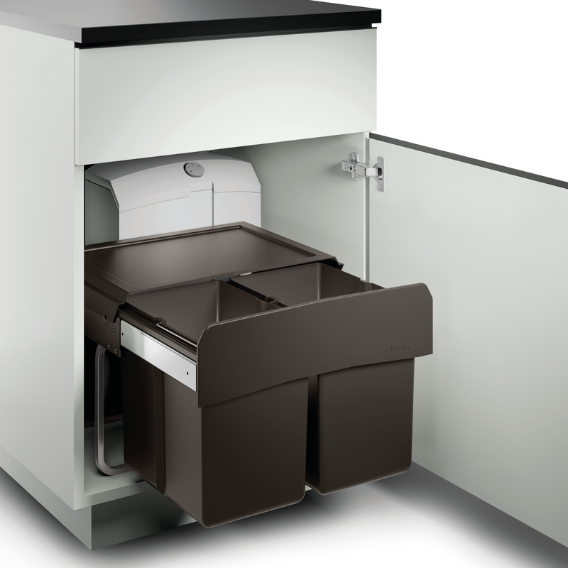 WESCO® Clap 345 K/500-2, anthracite, pull-out technology for revolving doors, full extension, 30 l, 8011454