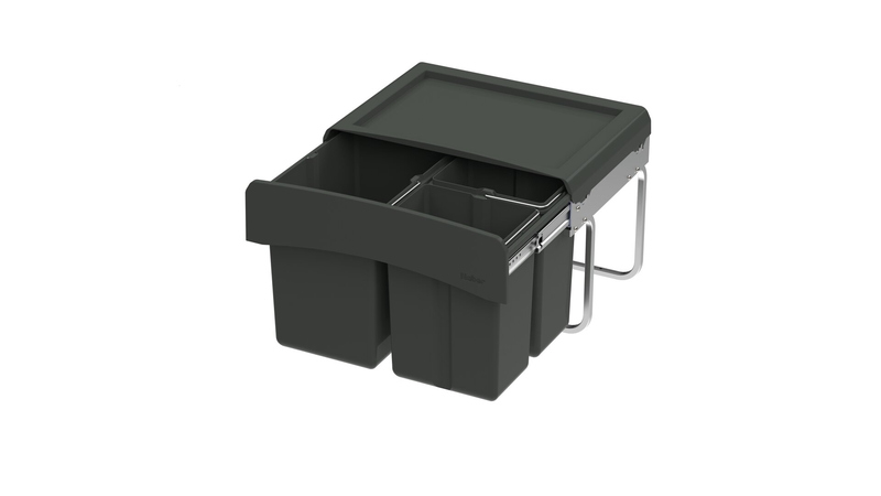 WESCO® Clap 345 K/500-3, anthracite, pull-out technology for revolving doors, full extension, 30 l, 8011455