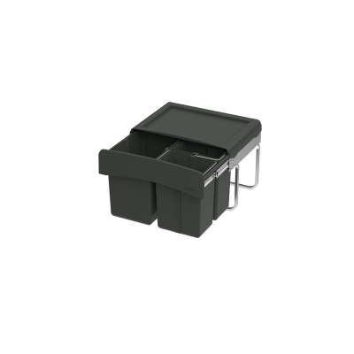 WESCO® Clap 345 K/500-3, antratsiit, väljatõmmatav tehnoloogia pöörlevate uste jaoks, täispikendus, 30 l, 8011455