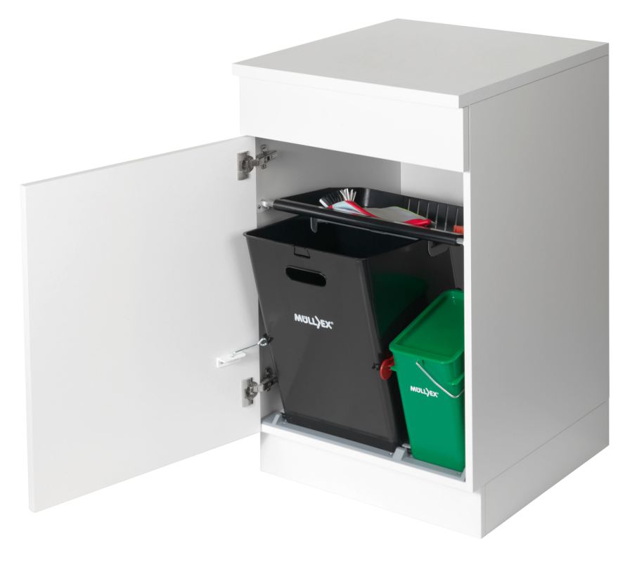 Naber Müllex COMPO 35/5, black, swivel technology for revolving doors, 40 l, 8011041