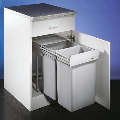 Naber Selectakit Big Double jäätmesüsteem, alumiiniumhall, 8011222