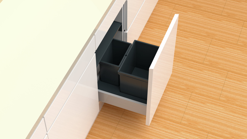 WESCO® Pullboy Versa 265 K/500-2, orion gray, for existing pull-outs, 22 l, 8011711