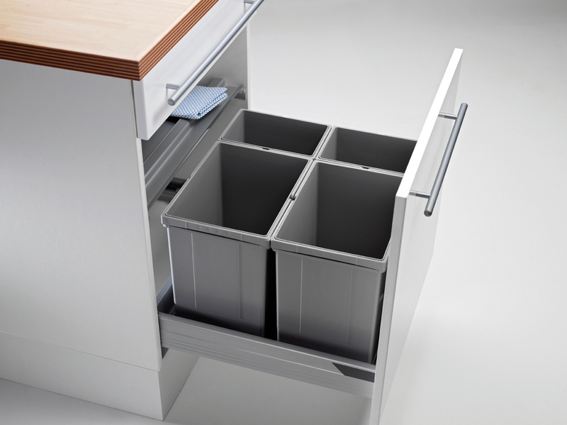 WESCO® Pullboy Vario 320 S/600-4, aluminum gray, for existing pull-outs, 50l, 8012006