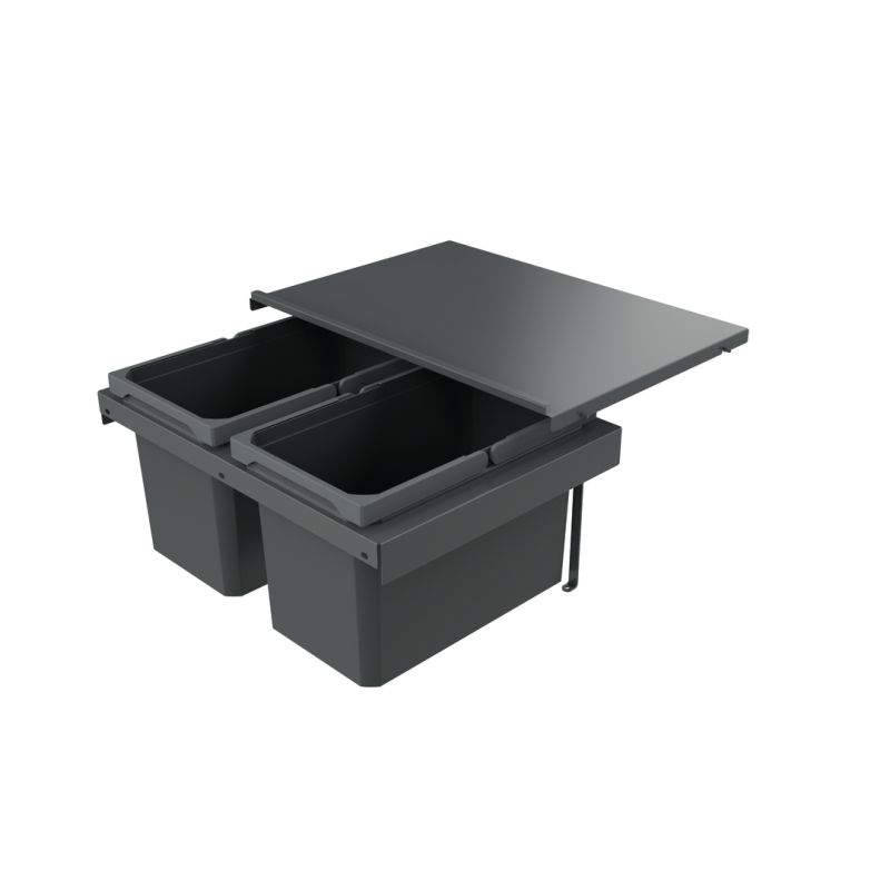 Naber Cox Stand-UP® 280 S/600-2, anthracite, for existing pull-outs, waste system, light gray, 32 l, 8013389