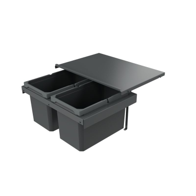 Naber Cox Stand-UP® 280 S/600-2, anthracite, for existing pull-outs, waste system, light gray, 32 l, 8013389