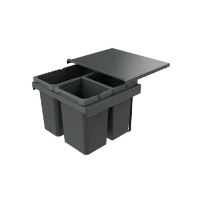 Naber Cox Stand-UP® 350 S/500-3, for existing pull-outs, waste system, anthracite, 36 l, 8013399