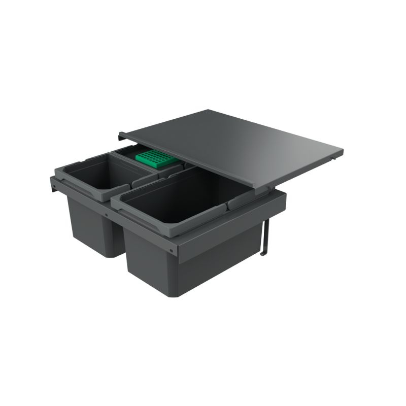 Naber Cox Stand-UP® 250 S/600-3, with organic lid, anthracite, existing pull-outs, 25 l, 8013382