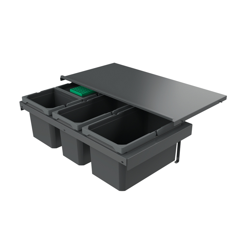 Naber Cox Stand-UP® 250 S/800-4, with organic lid, anthracite, existing pull-outs, 35l, 8013385