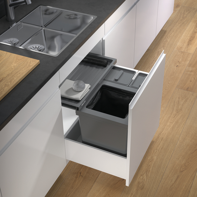 Naber X-LINE 600/M5 with basic drawer, anthracite, for existing pull-outs, 49.5 l, 8011292