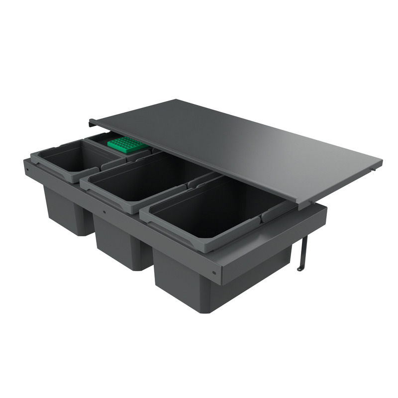 Naber Cox Stand-UP® 250 S/900-4, with organic lid, anthracite, existing pull-outs, 38 l, 8013388
