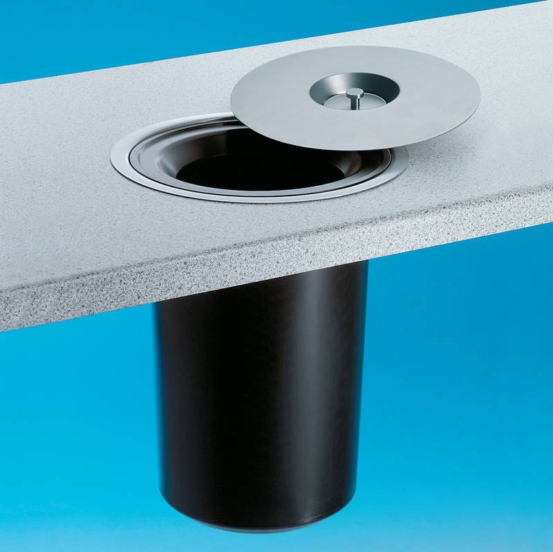 Naber Selectakit Dassa 2 free-standing waste bins, stainless steel/plastic, 8011059