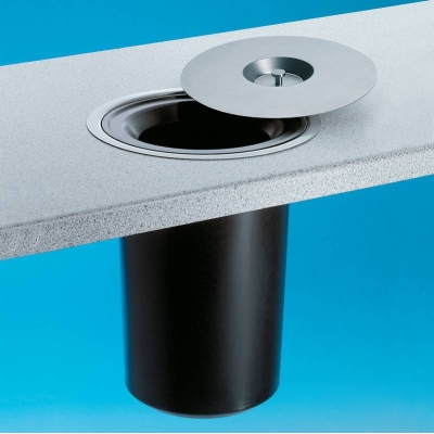 Naber Selectakit Dassa 2 free-standing waste bins, stainless steel/plastic, 8011059