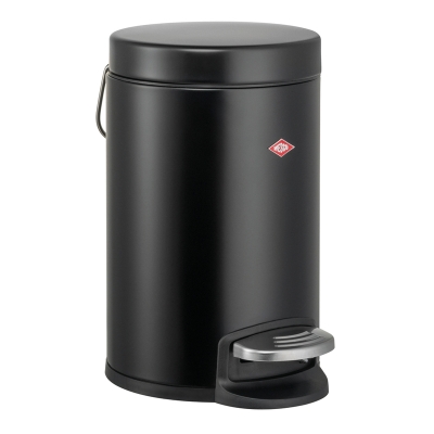 WESCO® cosmetic bin 113, matt black, foot pedal mechanism, 3 l, 8036140