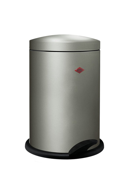 WESCO® pedal waste collector 116, nickel silver, foot pedal mechanism, 13 l, 8012150