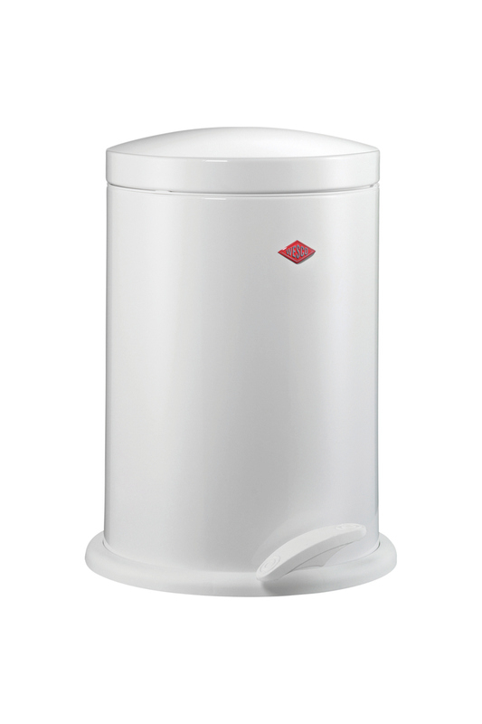 WESCO® pedal waste collector 116, white, foot pedal mechanism, 13 l, 8012148