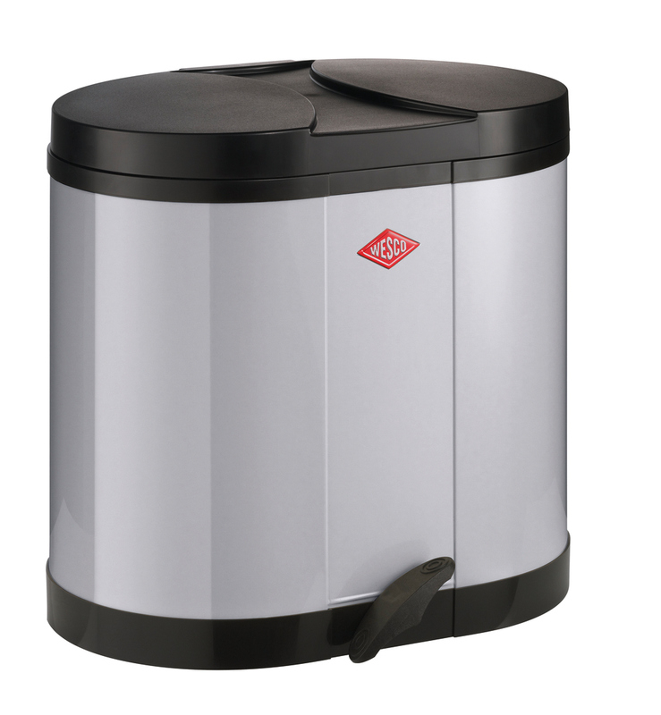 WESCO® eco collector 170, cool gray, foot pedal mechanism, 30 l, 8011609