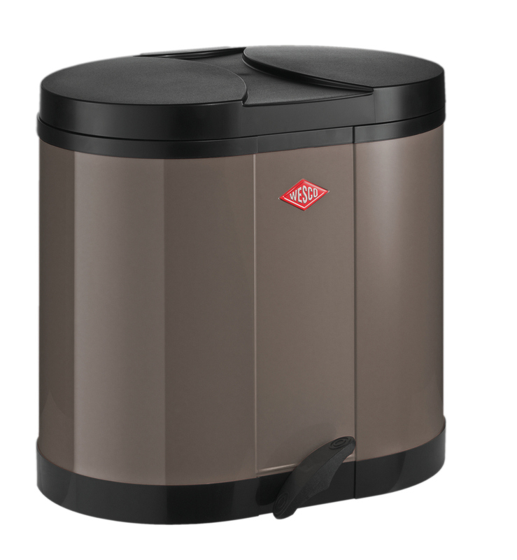 WESCO® eco collector 170, warm gray, foot pedal mechanism, 30 l, 8011595
