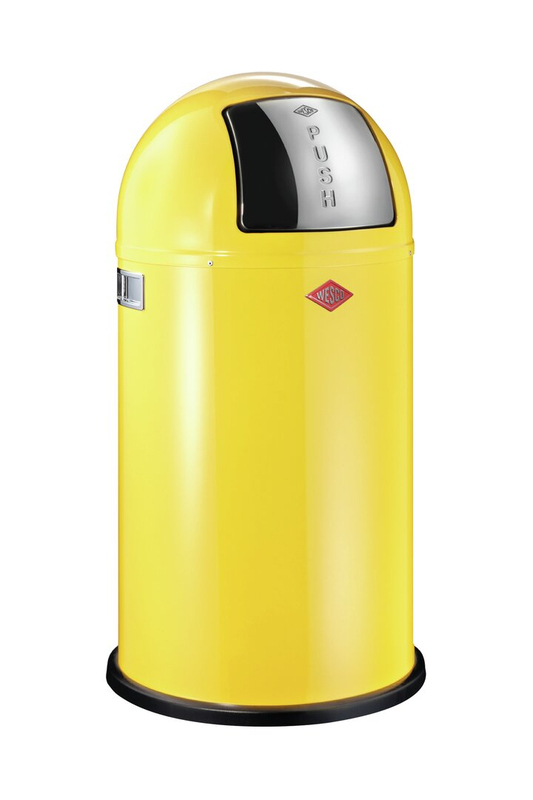 WESCO® Pushboy®, lemon yellow, flap, 50 l, 8012399
