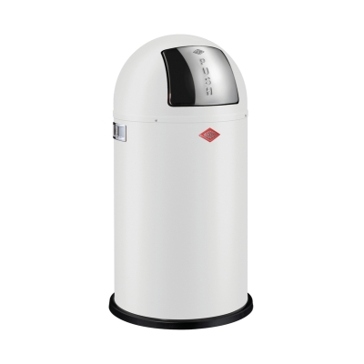 WESCO® Pushboy®, matt white, flap, 50 l, 8011549