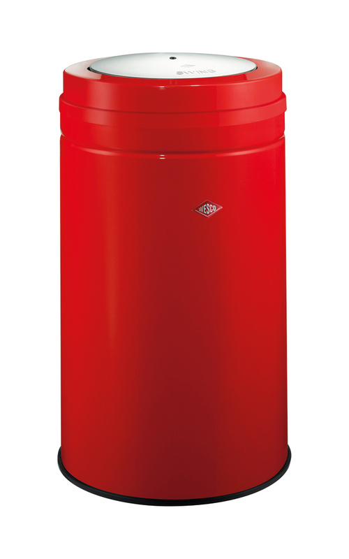 WESCO® Kickmaster®, red, swing lid, 120 l, 8011576