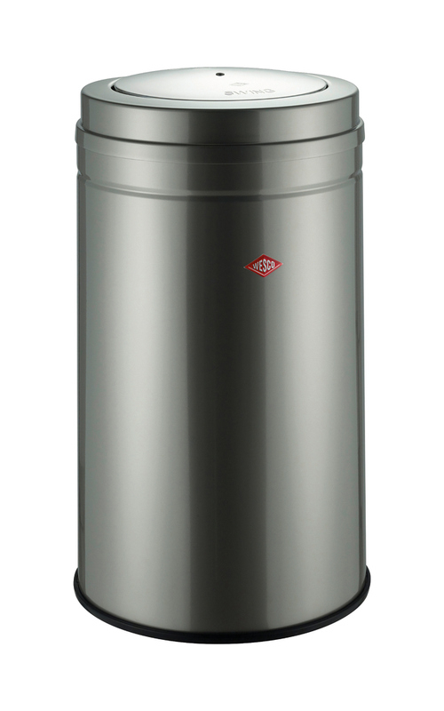 WESCO® Kickmaster®, nickel silver, swing lid, 120 l, 8011577