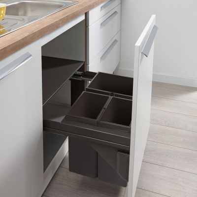 WESCO® Pullboy Soft Comfort 335 K/600-3, anthracite, front pull-out system, 33 l, 8011124