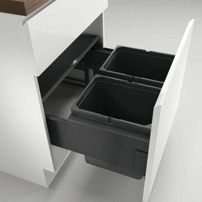 Naber Selectakit Cox Base 360 ​​K/600-2, front pull-out waste system, anthracite, with organic lid, 8013403