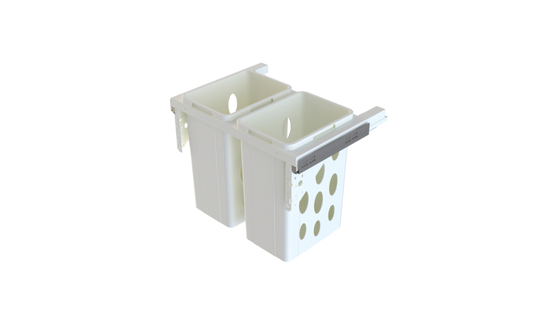 WESCO® Pullboy Soft Comfort Laundry 470 K/600-2, white, cabinet equipment, for front pull-outs, 52 l, 8011728